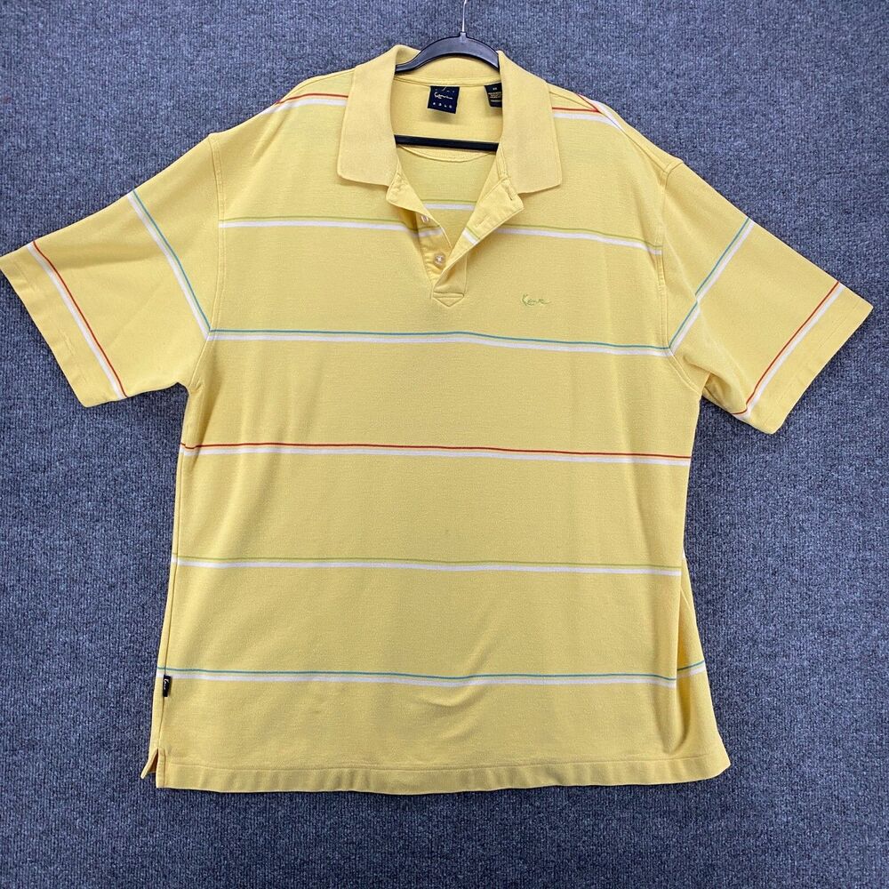Kani‎ Gold Polo Shirt Mens 3X Yellow Collared Short Sleeve Preppy Golf Office